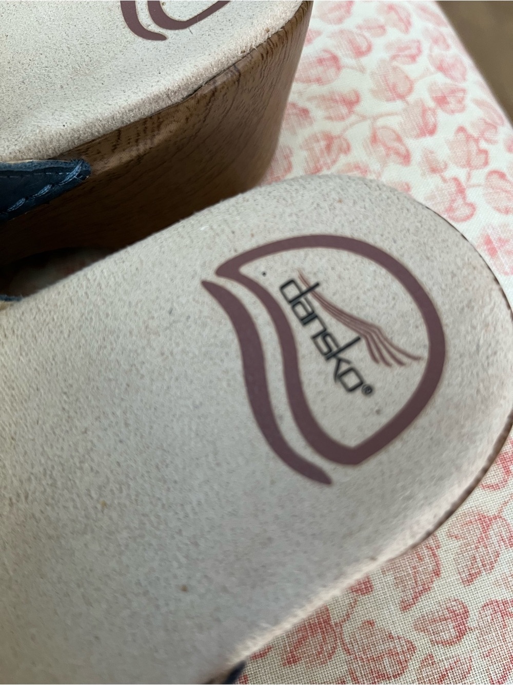 Dansko Blue Leather Slide Sandals - Picture 3 of 5